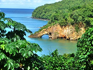 Schöne Bucht auf St. Lucia