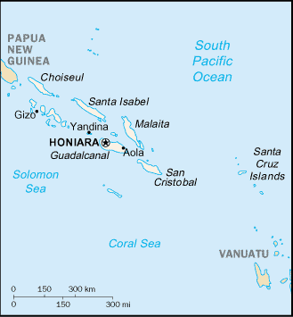 Karte der Salomonen