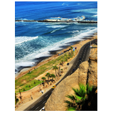 Blick auf den Strand in Miraflores