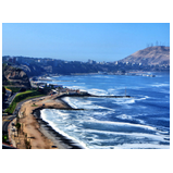 Blick auf den Strand in Miraflores