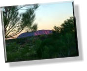 Der Uluru beim Sonnenuntergang