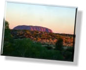 Der Uluru beim Sonnenuntergang