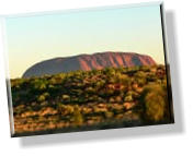 Der Uluru beim Sonnenuntergang