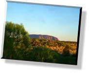 Der Uluru beim Sonnenuntergang