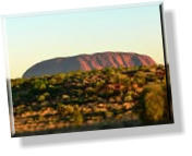 Der Uluru beim Sonnenuntergang