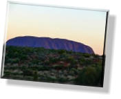 Der Uluru beim Sonnenuntergang