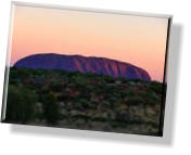 Der Uluru beim Sonnenuntergang
