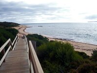 Der Strand hinter dem Haus