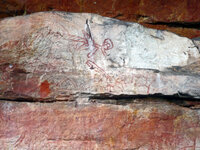 Die schönen Felszeichnungen von Ubirr