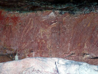 Die schönen Felszeichnungen von Ubirr