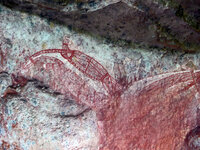 Die schönen Felszeichnungen von Ubirr