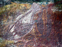 Die schönen Felszeichnungen von Ubirr