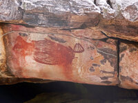 Die schönen Felszeichnungen von Ubirr