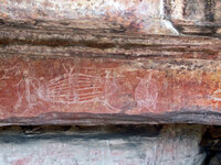 Die schönen Felszeichnungen von Ubirr