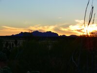 Sonnenuntergang hinter Kata Tjuta
