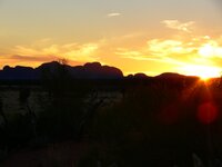Sonnenuntergang hinter Kata Tjuta