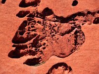 Auf dem Base Walk einmal um den Uluru