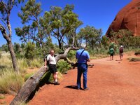 Auf dem Base Walk einmal um den Uluru