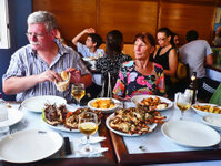 Salvador da Bahia - beim Hummer-Essen