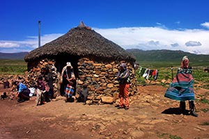 Am Sani Pass in Lesotho