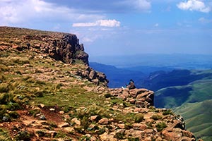 Blick vom Sani Pass nach Südafrika