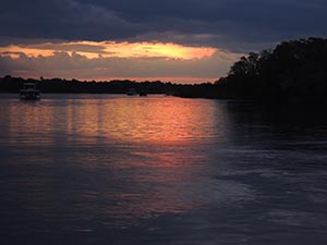 Abendstimmung auf dem Sambesi Abendstimmung auf dem Sambesi