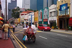 Strassenszene in Singapur