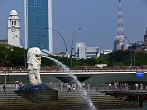 Das Wahrzeichen von Singapur