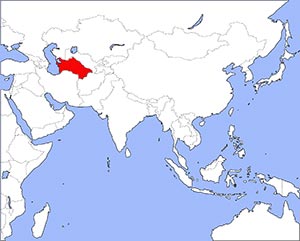 Lage Turkmenistan