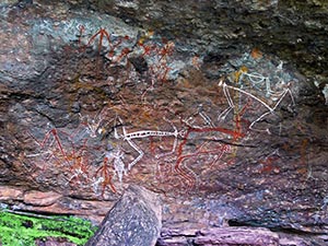 Felszeichnung der Aborigines Felszeichnung der Aborigines