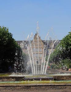 Friedensplatz und Amtsgericht in Oberhausen Friedensplatz und Amtsgericht in Oberhausen