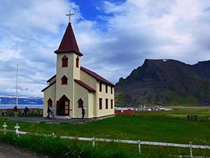 Kirche in der Gegend von Isafjödur