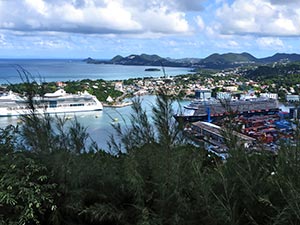 Blick auf Castries