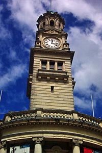 Alter Uhrenturm in Auckland