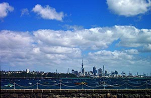 Die Skyline von Auckland