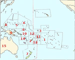 Karte Australien und Ozeanien