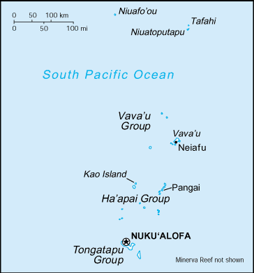 Karte von Tonga Karte von Tonga