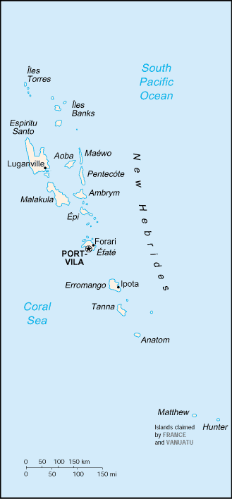 Karte von Vanuatu Karte von Vanuatu